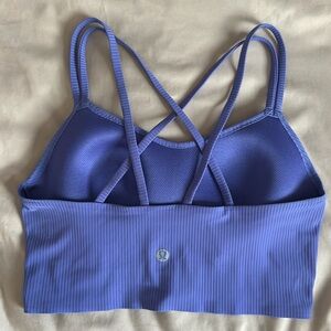 Lululemon Like a Cloud Long-Line Bra B/C *Ribbed, 
Size 6, Purple/Periwinkle